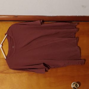 Aerie Real Soft Distressed Dusty Rose Tee